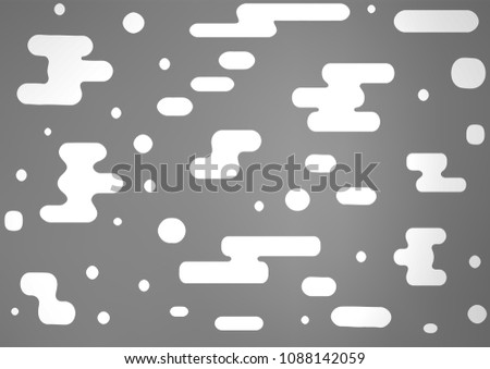 Light Silver, Gray vector indian curved texture. Creative illustration in blurred style with doodles and Zen tangles. The pattern can be used for coloring books and pages for kids.