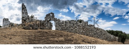 Ancient Greece, ruins of the city Oiniades Royalty-Free Stock Photo #1088152193
