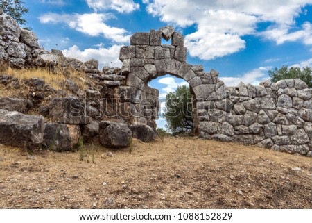 Ruins of the ancient city Oiniades, Greece, Europe Royalty-Free Stock Photo #1088152829