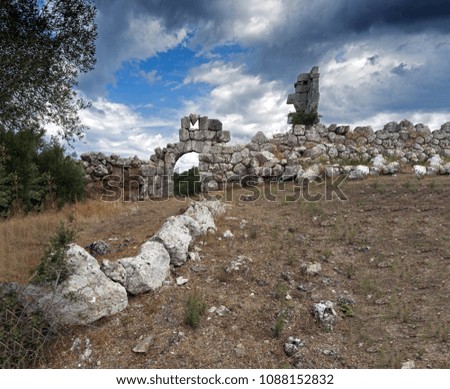 ancient Greece, ruins of the city Oiniades Royalty-Free Stock Photo #1088152832
