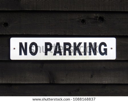 No Parking sign