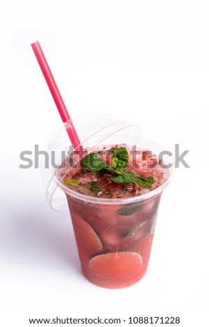 strawberry mojito with lime