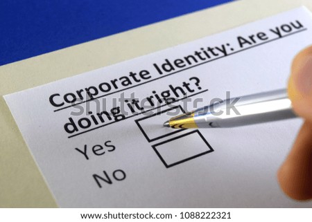 Corporate Identity: Are you doing it right? yes or no