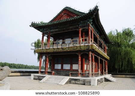 Picture of ancient building at Summer Palace in Beijing,China.