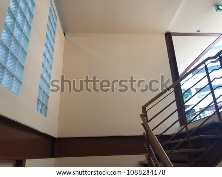 Modern ladder picture with  architechture view.