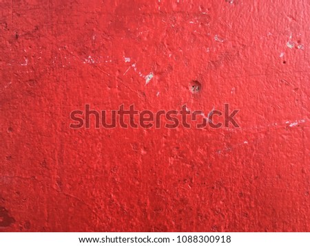 Red paint cement wall texture for background