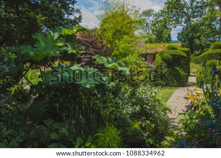 Great Dixter is a house and gardens in Northiam, East Sussex Royalty-Free Stock Photo #1088334962