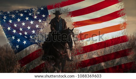 July Fourth cowboy portrait