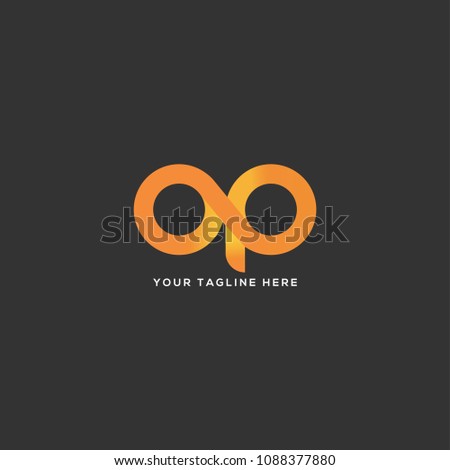 Letters O P logo icon vector template.
