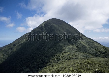 View of fantastic hills El Avila in the most beautiful park of the great Caracas, Venezuela