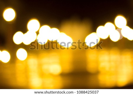 Bokeh light in night street  in country 