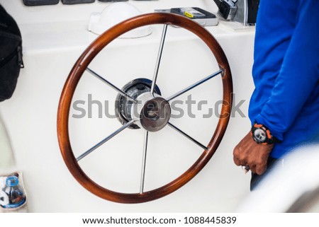 Stern wheel on the boat