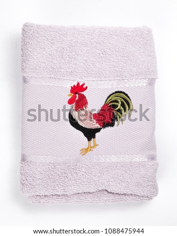 towel with a picture of a cock