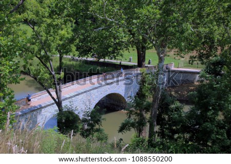 Burnside's Bridge, Antietam National Battlefield, Maryland Royalty-Free Stock Photo #1088550200