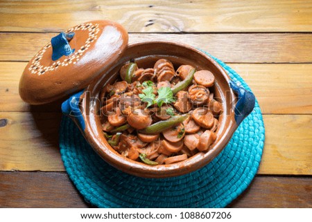 Traditional mexican sausage stew