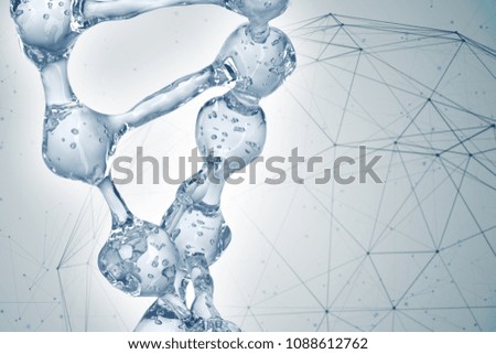 Science background with DNA molecules. 3D rendering