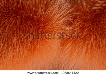 red texture of long fur on clothes
