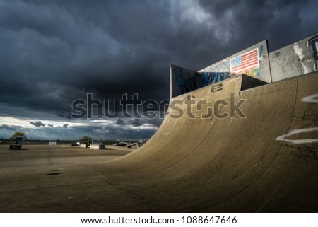 Halfpipe in Munich with American Flag