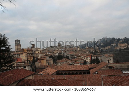 View of Bergamo (Italy) during winter