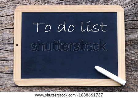 To do List - Written on a blackboard
