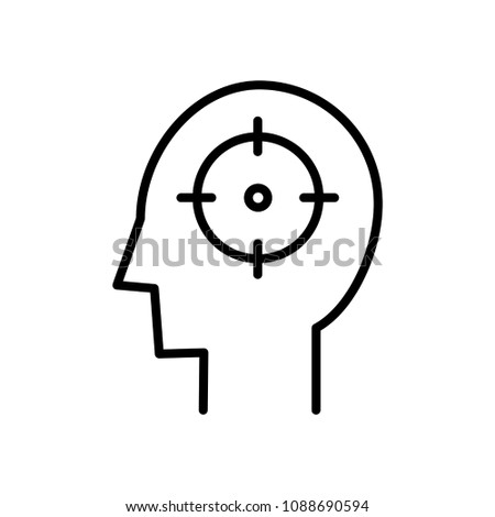 intention icon, vector illustration Royalty-Free Stock Photo #1088690594