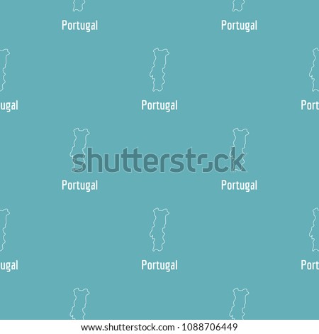 Portugal map thin line. Simple illustration of Portugal map vector isolated on white background