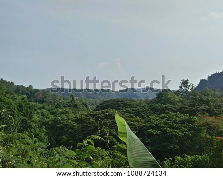 Mountains, forests and the sky, "Pha Nang", northern Thailand.