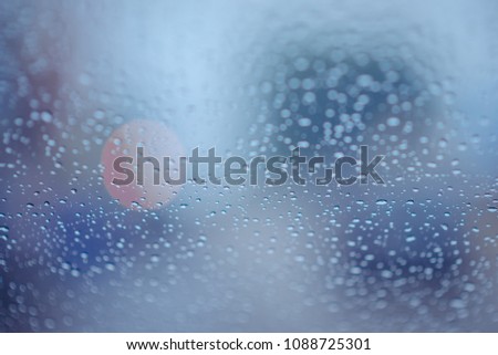 Water drops on glass texture background.