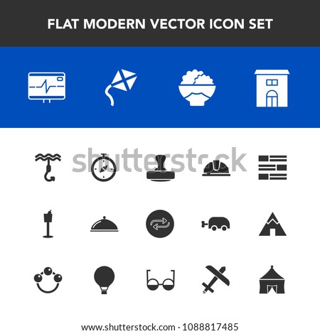 Modern, simple vector icon set with concept, house, health, food, compass, estate, grain, tent, safety, news, building, agriculture, hook, real, stamp, map, white, construction, hat, north, wine icons