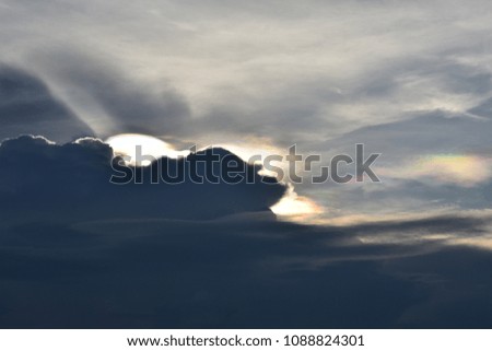 dark clouds blocking the sunshine as background