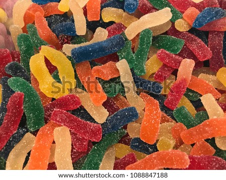 Colorful of Gummy worms