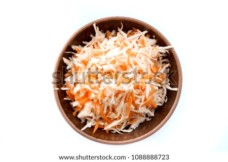 Salad from cabbage and carrots Royalty-Free Stock Photo #1088888723