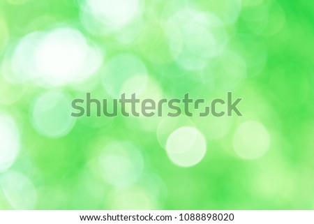 Green bokeh background from natural