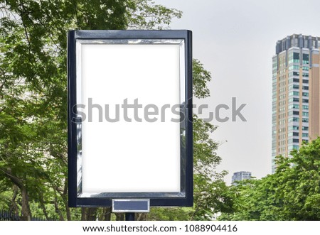 Blank Poster Mockup Template in green concept with clipping path