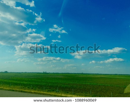 Spring or summer sunny day landscape