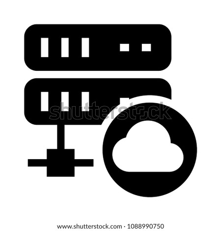 server cloud vector glyphs icon