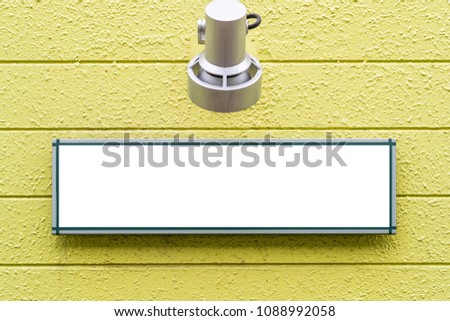 Empty square lightbox Mockup and cement wall background