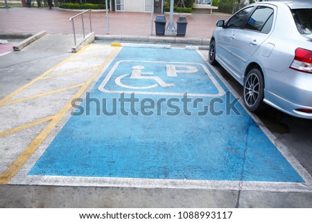Handicapped parking lot
