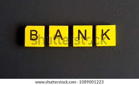 background with text Bank