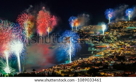 Fireworks at Funchal's New Year's Eve