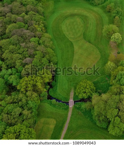 Aerial photography of a golf course 