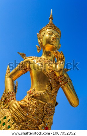 Golden Kinaree Sculpture