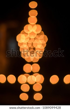 Bokeh shaped tower for background