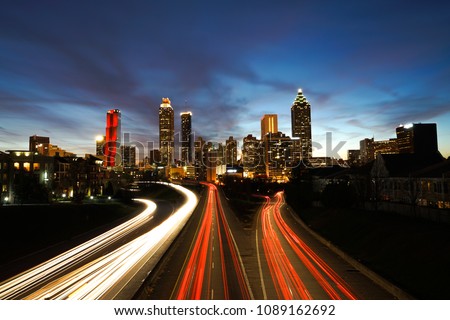 Atlanta Downtown Skyline at Night