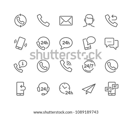 Simple Set of Processing Related Vector Line Icons. Contains such Icons as Support, Chat, Callback and more.
Editable Stroke. 48x48 Pixel Perfect. Royalty-Free Stock Photo #1089189743