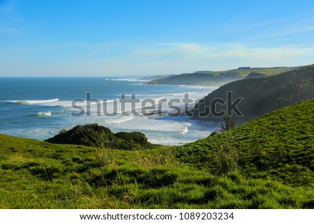 Beach at the East London Coast Nature Reserve, Eastern Cape province, South Africa Royalty-Free Stock Photo #1089203234