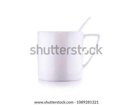ceramic coffee cup isolated on whtie background, studio shot very sharp and detailed