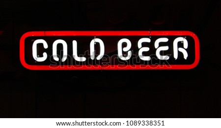 Neon Cold Beer Sign