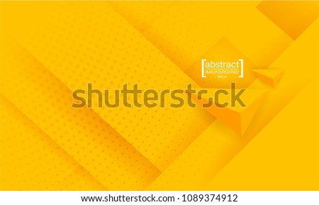 Abstract background modern hipster futuristic graphic. Yellow background with texture. Vector illustration. Royalty-Free Stock Photo #1089374912
