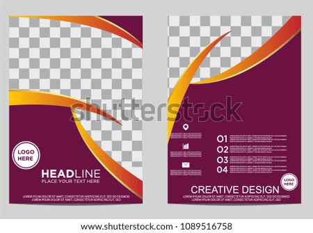 Business brochure flyer design template.
